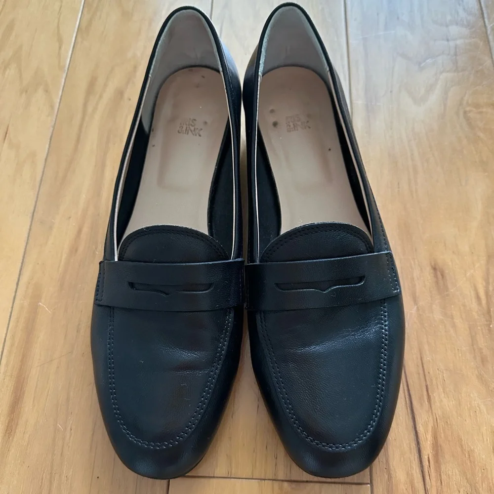 black leather iris & ink loafers